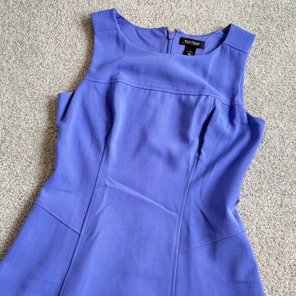 - White House Black Market WHBM Purple Fit Flare Sleeveless Sheath Dress US 6 - Picture 3 of 8